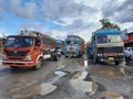 Bus And Truck Stuck at National Highway 3 in India
