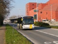 A bus (Van Hool) from De Lijn (company), drive from the 't Zand to the station of Bruges.