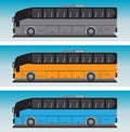 Bus Vector in Blue sky Bacground Royalty Free Stock Photo