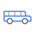 Bus vector color line icon Royalty Free Stock Photo