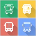 Bus - vector icon. Royalty Free Stock Photo