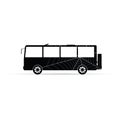Bus vector icon with spider web Royalty Free Stock Photo
