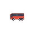 Bus vector line flat icon Royalty Free Stock Photo