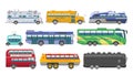 Bus vector public transport tour or city vehicle transporting passengers schoolbus police and transportable car