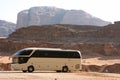 Bus in Wadi Rum Royalty Free Stock Photo