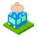 Bus wash icon isometric vector. Public transport Royalty Free Stock Photo