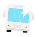 Bus windscreen broken Isolated Vector icon that can be easily modified or edited