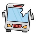 Bus windscreen broken Isolated Vector icon that can be easily modified or edited