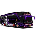 Bus With & x22;Wayang& x22; from Indonesia Royalty Free Stock Photo