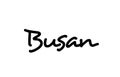 Busan city handwritten word text hand lettering. Calligraphy text. Typography in black color