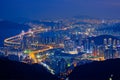 Busan cityscape Gwangan Bridge at night