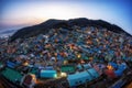 Busan gamcheon culture village sunset