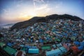 Busan gamcheon culture village sunset