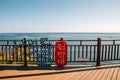 Cheongsapo Daritdol skywalk and blue sea in Busan, Korea Royalty Free Stock Photo