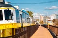 Haeundae Blue line park beach train in Busan, Korea