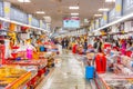 BUSAN, KOREA,OCTOBER 29, 2019: Vendors selling seafood inside of Jagalchi fish market in Busan, Republic of Korea Royalty Free Stock Photo