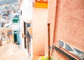 Pink street at Gamcheon Culture Village in Busan, Korea