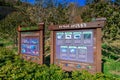 Signboard of Igidae Coastal Walk near Oryukdo sky walk in Busan city Royalty Free Stock Photo