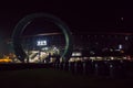 Busan train station square at night in Korea Royalty Free Stock Photo