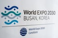 Busan World Expo 2030 candidature promotional poster