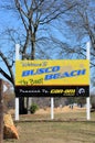 Busco Beach Welcome Sign Royalty Free Stock Photo