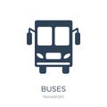 buses icon in trendy design style. buses icon isolated on white background. buses vector icon simple and modern flat symbol for