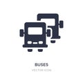 buses icon on white background. Simple element illustration from Transport concept