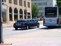 Buses and Limos Roll In To Convention Center Royalty Free Stock Photo