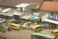 Buses and minibuses park at the Old Joyoboyo Terminal