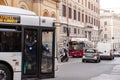 Buses on the streets of Rome Royalty Free Stock Photo