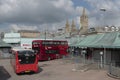 Buses at Truro bus station in Cornwall UK