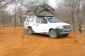Bush campsite safari car rooftent, Namibia Africa