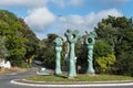 The Bush Markers Statue on Titirangi roundabout.