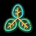 Bush Offshoot Plant Leaves neon glow icon illustration