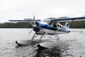 A bush plane performs taxi in in Alaska. Royalty Free Stock Photo