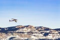 Bush Plane rock hills taiga landscape Yukon Canada Royalty Free Stock Photo