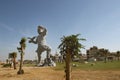 The park on the on the shore and Khalij-e Fars street in Bushehr city, or Bushire, Iran