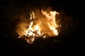 Bushfire close up at night Royalty Free Stock Photo
