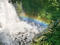 Bushkill Falls with Rainbow Royalty Free Stock Photo