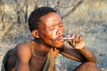 Bushman with cigarette Royalty Free Stock Photo