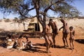 Bushmen dancing Royalty Free Stock Photo