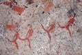 Bushmen rock painting Royalty Free Stock Photo