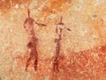 Bushmen rock painting Royalty Free Stock Photo