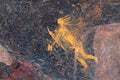 Bushmen rock painting of a human figure - South Africa Royalty Free Stock Photo