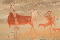 Bushmen rock painting Royalty Free Stock Photo