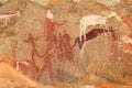 Bushmen rock painting Royalty Free Stock Photo