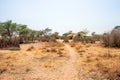 Bushmen village in Botswana Royalty Free Stock Photo