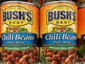 Bushs canned beans ona retail shelf mild