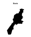 Busia outline map Royalty Free Stock Photo