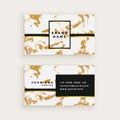 Busienss card design in gold marble texture